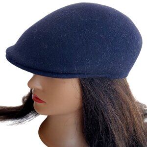 Vintage Flat Cap Failsworth Hat Navy Blue Made in Britain Showerproof NWOT 70s